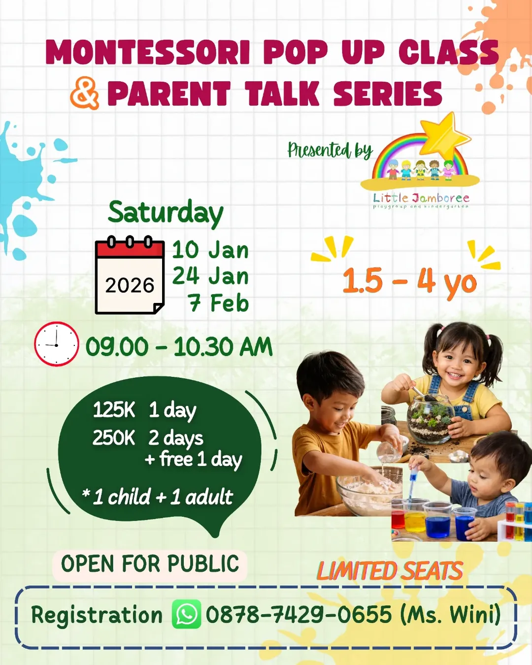 🌿 MONTESSORI POP-UP CLASS & Parent Talk Series